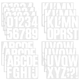 JJUNW 13 Blatt Buchstaben Zahlen Aufkleber 10cm, Große Selbstklebend Alphabet Nummer Aufkleber Buchstaben Wasserfeste Vinyl Sticker für Basteln Schilder Poster Briefkästen Fenster(Weiß)