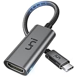 uni USB C auf HDMI Adapter 4K@60Hz aus Aluminium, Thunderbolt 3/4 kompatibel, kompakter Typ C zu HDMI Adapter für iPhone 15 Pro, MacBook Pro/Air, iPad Pro/Air, iMac, Galaxy, Surface, Pixelbook usw.