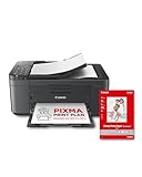 Canon PIXMA TR4755i Multifunktionsdrucker 4in1 (Tintenstrahl, Drucken, Kopieren, Scannen, Faxen, A4, 20 Blatt ADF, kompatibel mit Pixma Print Plan) schwarz - Enthält GP-501 A4-Fotopapier, 5 Blatt