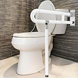 QWORK® Haltegriff, Toilettenhaltegriff, Toilettenhaltegriff mit Bein, Rutschfeste Faltbare Toilettenstangen, Toilettenhilfen für ältere Menschen und Behinderte