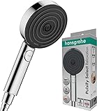 hansgrohe Pulsify Select S - Duschkopf, Handbrause mit 3 Strahlarten (Relaxation Version), runde Duschbrause (105 mm), Brausekopf mit Antikalk-Funktion, Chrom, 24110000
