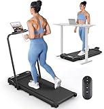 Laufband, faltbar, elektrisch, 10 km/h, Geschwindigkeit, verstellbar, ultra-leise, mit Fernbedienung und LCD-Display für Zuhause/Büro (zusammenklappbar, schwarz)