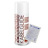 KABELGLISS 400ml Spraydose - Gleitmittel zum Einziehen von Kabeln und Drähten - ITW Cramolin - 1511611 - inkl. 1 St. DEWEPRO® SingleScrubs