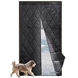 Magnetischer Thermo-Türvorhang, 81,3 x 203,3 cm, winddicht, isoliert, zum Warmhalten, selbstschließend, für Doppeltür, kein Bohren oder Werkzeug erforderlich