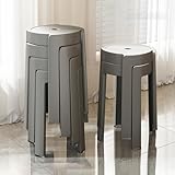 Moderne, stapelbare Kunststoff-Hocker mit Wirbelmuster, Monoblock-Design, perfekt für Klassenzimmer, Zuhause, Dusche, grau, leicht und leicht zu reinigen