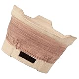 Housoutil Holzkohlegrill Lehmgrill Klein Braun Tonmaterial mit Grillrost Wiederverwendbar für Outdoor Camping und Garten