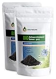 Kräuterland Bio Schwarzkümmel Samen ganz, 1kg - 2x 500g Schwarzkümmelsamen 100% rein & vegan - Nigella Sativa in Premium Qualität