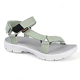 riemot Damen Sommer Outdoor Sandalen Bequeme Athletic Frauen Schuhe Trekkingsandalen Outdoorsandalen, Grün, 38 EU