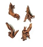 YZHZOM 4-teilig. kleinen natürlichen Treibholz für Aquarien, 7,6-15 cm, sorgfältig ausgewähltes natürliches Aquarium-Dekor, Treibholz für Reptilienbecken, Reptilienbecken, Holzdekor