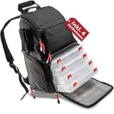 Paradox Fishing Angelrucksack mit Boxen I inkl. 4 Boxen I Angeltasche mit Tackle-Boxen Angelkoffer