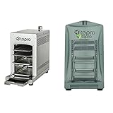 tepro 3184 Gasgrill Toronto Steakgrill, Keramik-Infrarotbrenner max. 3 kW & 8413 Abdeckhaube Universal für Steakgrill, anthrazit (58,5 x 28,5 x 39 cm)