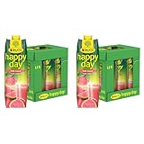 Rauch Happy Day Pink Guave |exotisch und erfrischend | tropisch-fruchtiger Geschmack | egal ob pur oder als Cocktail | 6x 1l Tetra Prisma (Packung mit 2)