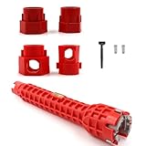 Anhoer 14 in 1 Wasserhahn Schlüssel Armaturenschlüssel Standhahnmutterschlüssel Wasserhahn- und Spülbeckeninstallator Klempner Werkzeug für Sink Toilettenschüssel Waschbecken Küchen Sanitär