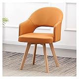 Mid Century Moderner Drehstuhl, Stoff, gepolstert, für Zuhause, Büro, Arbeitszimmer, Konferenzraum, stilvolle dunkelgraue Möbel für kleine Räume mit Holzbeinen