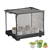 Mini Gewächshaus -34cm Portable Green House | Grow Tent - Balkon Pflanzenschutz , Tragbares Frühbeet, Winterfestes Pflanzenhaus Für Garten, Terrasse, Gemüse & Sukkulenten