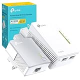 TP-Link TL-WPA4221 KIT AV600 Powerline Adapter WiFi Extender Kit, WiFi N300, Ethernet Ports, TP-Link Powerline Adapter, Powerline WiFi Extender, Powerline Netzwerkadapter, UK-Stecker, Plug & Play