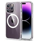 ESR für iPhone 14 Pro Hülle, kompatibel mit MagSafe, Militärnorm Schutz Magnetisches HandyHülle für iPhone 14 Pro Case, vergilbungsbeständig, Kratzfeste Rückseite, Klar