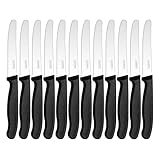 LAZAHOME Frühstücksmesser 12 Stück, Brötchenmesser Set,Scharfe Messer Wellenschliff,Hochwertige Edelstahl Messerset,Tafelmesser,Tomatenmesser,Buttermesser,Steakmesser,Spülmaschinenfest