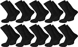 normani 20 Paar Sportsocken & Arbeitssocken – Tennissocken für Herren & Damen – Atmungsaktiv & Strapazierfähig – In Schwarz oder Weiß – Ideal für Freizeit & Beruf Farbe Schwarz Größe 39/42