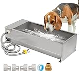 Svauoumu Automatischer Pferdetränke, Pferdetränke mit 1/2-Zoll-Schwimmerventil, Ziegentränke für Rinder, Pferde, Schafe, Hunde und großvolumiges Geflügeltränke Kit