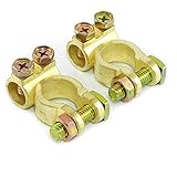 Batterieklemmen Massiv 12V 24V Typ STBK1 Autobatterie Solarbatterie Batterie Polklemmen Batteriepolklemmen Plus Minus Set (1 Paar)