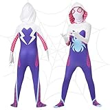 YISKY Spider Kostüme für Kinder, Spider Cosplay Kostüme, Spider Cosplay Outfits, Spider Anime Anzug, Spider Cosplay Overall, 3D Anime Spider Jumpsuit, Ghost Spider Costume, für Karneval Cosplay Party