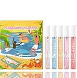 Parfüm Bodyspray Damen set, 5 set 10ml Fruchtiges Body Mist, Long Lasting Fragrance Spray, Hair and Body Fragrance Mist, Parfum Damen Set, Geschenkset für Damens, Befeuchtet die Haut Aerosol