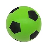 alldoro 63104 Schaumstoffball, 20 cm, 153 g, Grün, im Fußball-Design für Kinder ab 18 Monaten, drinnen und draußen