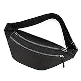 Bauchtasche, Tragbar Elegant Wasserdicht PU Leder Multifunktionale Hüfttasche, Gürteltasche Hüfttasche Sport für Männer und Frauen für Bauchtasche Festival, Laufen, Reisen, Wandern