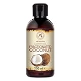 Fraktioniertes Kokosöl 250ml - Cocos Nucifera Oil - Reines & Natürliches Coconut Öl - Basisöl - Geruchlos - Cocosöl für Gesicht - Körperpflege - Hautpflege - Haare - Massage - Kosmetik