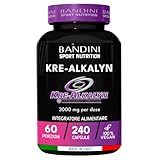 Bandini® Kre-Alkalyn | 3000 mg/240 Kapseln | Kre Alkalyn® pH Correct Creatine - 100% Reines Gepuffertes alkalisches Kreatin Monohydrat | pH-stabiles Kreatin-Monohydrat | Pre Workout Booster | Vegan