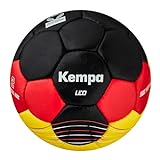 Kempa Leo Handball für Kinder und Erwachsene, schwarz, rot, Gold