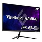 Viewsonic VX2428 60,5 cm (24 Zoll) Gaming Monitor (Full-HD, IPS, 180 Hz, 1 ms, FreeSync Premium, HDMI, DP, Lautsprecher) Schwarz