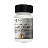 Contura Klarlack lebensmittelecht Hartlack Schneidebrett Tischplatte Holzlack LFGB Lack (Farblos Seidenmatt, 50ml. Pinselflasche)