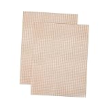 Mikinona 5 Stück Grillmatte grillschrank grillüberdachung grillzubehã¶r grillgestell grillunterlage grill unterlage Grillgitter Holzkohlegrill Nicht-Schicht-Matte PTFE-Matte Backmatte Beige