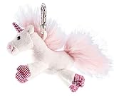 Schaffer, Schlüsselanhänger, Einhorn, 8 cm, weiß/rosa, Plüscheinhorn