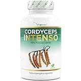 Cordyceps Pilz - 180 Kapseln mit 650 mg echtem CS-4 Extrakt - 40% bioaktive Polysaccharide - Laborgeprüft - Hochdosiert - Raupenpilz - Vegan