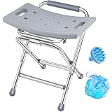 Duschhocker Klappbar, Duschstuhl für die Innendusche, Badestuhl für die Badewanne, Duschhocker für Senioren, 180KG Gewichtskapazität