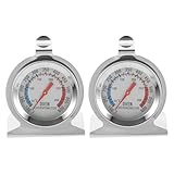 MAGICLULU 2 Stück Küchen-Backofen-Thermometer 50–300 °C/100–600 °F Großes Zifferblatt Edelstahl Für Die Küche Grill Grill Braten Chef Smoker Analoges Thermometer Für Die Küche