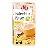 RUF Haferdrink Pulver Vanille, glutenfreies Hafergetränk zum selber Anrühren, für die getreidige Note in Kaffee, Tee, Cookies oder Gebäck, ohne Zusatzstoffe, 1x400g