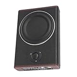 Linanty Auto Subwoofer mit integriertem Verstärker, 8” Slim Subwoofer für unter den Sitz, Starke Bassleistung, 2 Modi Schalter, 600W Kompakt Bassbox für Autos und SUVs, schwarz