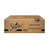 Sheba Selection in Sauce Katzenfutter Geflügelauswahl, 72 Beutel (72 x 85 g)
