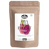 Bio Drachenfrucht-Pulver (Pitaya) – 100 g – 100% Frucht, pinkes Superfood, ohne Zusätze, roh & vegan, reich an Ballaststoffen, ideal für Smoothies, Bowls & Backen