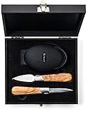 Laguiole Style de Vie Luxury Line, Austernmesser-Geschenkset, 2-teilig, Olivenholz