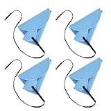 Nogeqi 4 Stück A-Förmiges Instrumenten Reinigungstuch, Flötenreinigungsset, Klarinette Putztuch, Saxophon Reinigungsset, Querflöte Putztuch Für Piccoloflöte Sax Musikinstrumente (Blau)