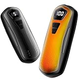 Handwärmer Elektrisch 2er Set,Taschenwärmer Wiederverwendbar mit 6000mAh,5 Stufen Heizung,Tragbarer USB Handwärmer Aufladbar,Hand Warmers Outdoor Camping Heizung Geschenk für Frauen Männer (Schwarz)