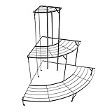 DEMA Pflanzentreppe Eck 60x60x75 cm – Pflanztreppe, Blumentreppe, Blumenbank – 3 Stufen, stabil, dekorativ, wetterfest – Balkon, Garten, Terrasse, Indoor & Outdoor