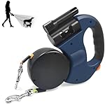 Doppelte Einziehbare Hundeleine für 2 Hunde mit Licht, 3m, Bequemer Griff und Ausziehbar
