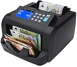 ZZap NC20 Pro Geldscheinzähler für gemischte Stückelungen & Falschgelddetektor - Geldzählmaschine Banknotenzählmaschine Geldzähler Wertzähler