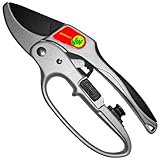 The Gardener's Friend Ratschen-Rosenschere - Kraftsparende Gartenschere für schwache Hände - Blumenschneider für Stämme, Sträucher, Hecken und kleine Äste - leicht und einfach zu bedienen